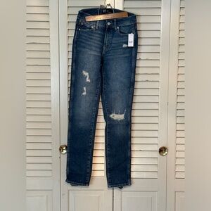 GAP Mid Rise Distressed Vintage Slim Jeans
